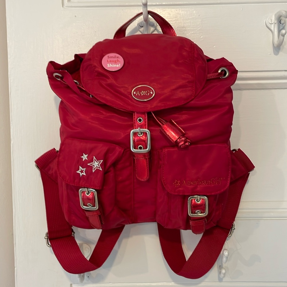 American Girl backpack Red